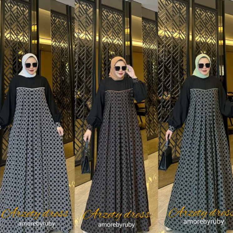 Diskon sd 2  ARZETI DRESS AMORE BY RUBY ORI DRESS MUSLIM BAJU WANITA DRESS BUSUI GAMIS BUSUI ABAYA M