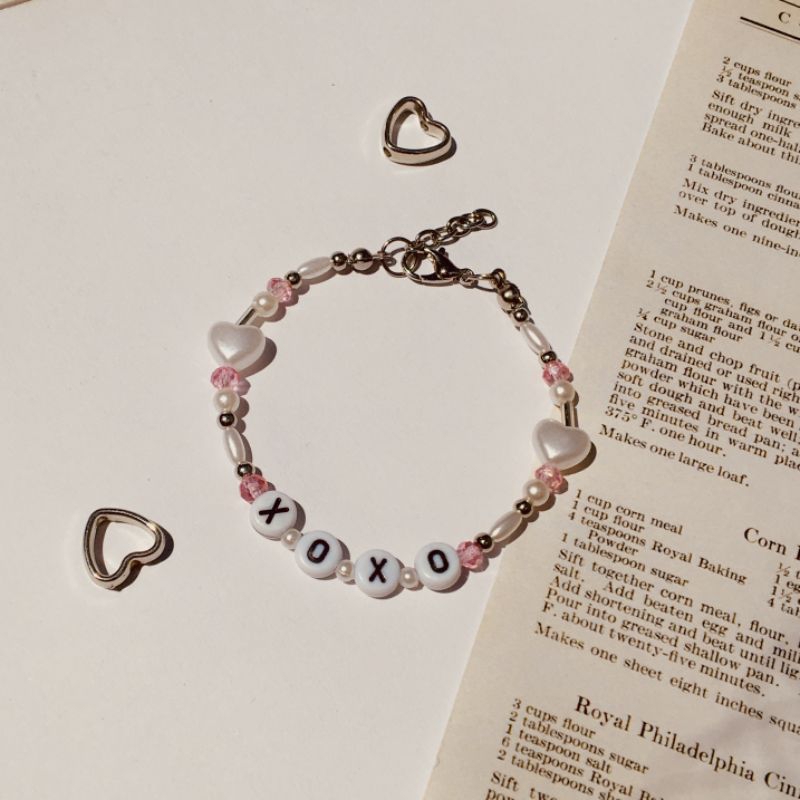 Custom Initial Name Bracelet / Gelang Manik Nama Inisial / Gelang Huruf