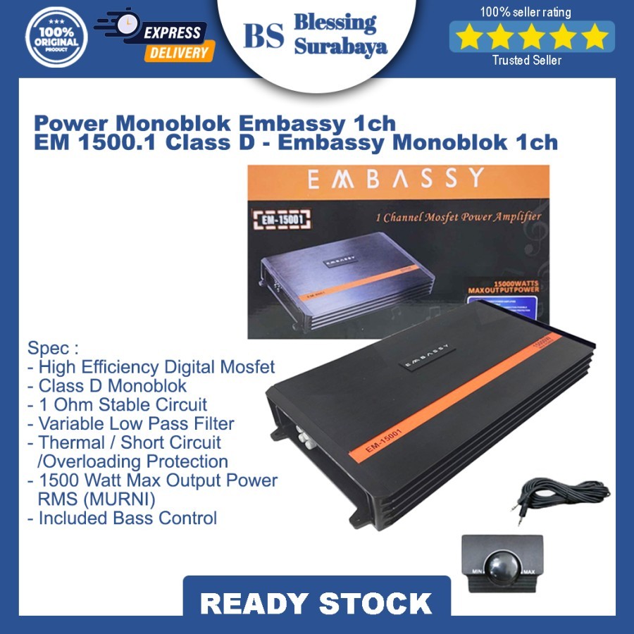 Power Monoblok Embassy 1ch EM 1500.1 Embassy Monoblok 1ch