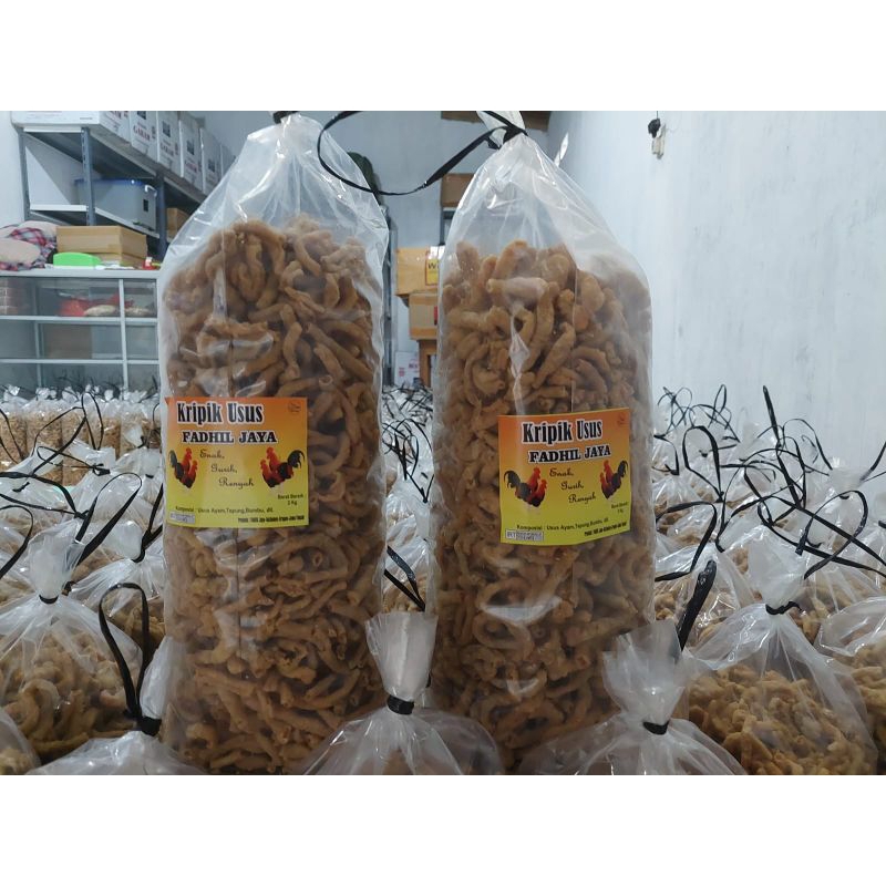 

keripik usus krispy ruenyah/Kripik usus ayam halal kemasan 2kg