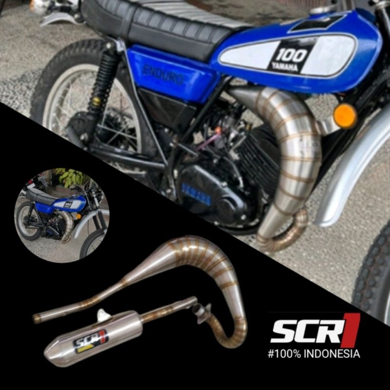 Knalpot DT 100 - Knalpot Yamaha Dt100 Stainless Original Scr1 racing