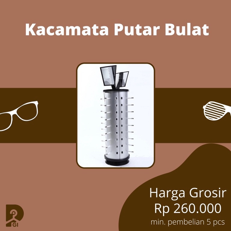 KODE H43N PGI2 Rak kacamata Putar bulat display kaca mata tempat kacamata cermin pajangan kacamata p