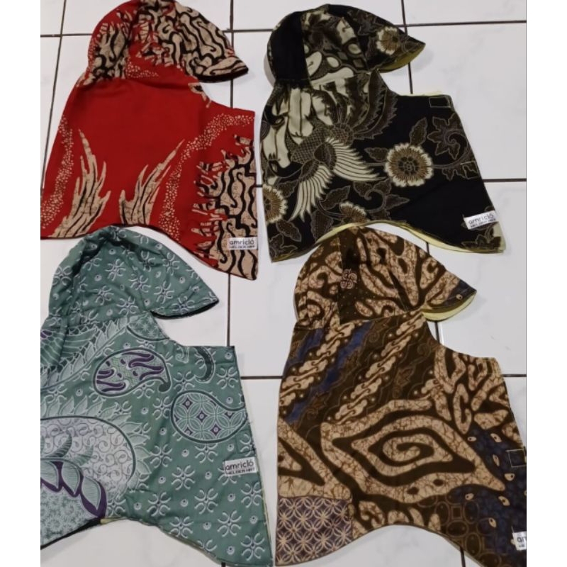 BATIK 4 pcs topi las, tupung, sebo