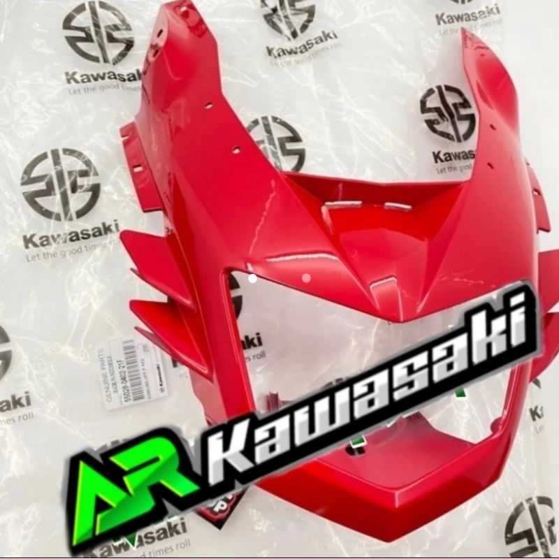 BATOK COVER LAMPU DEPAN NINJA RR NEW MERAH CABE ORIGINAL