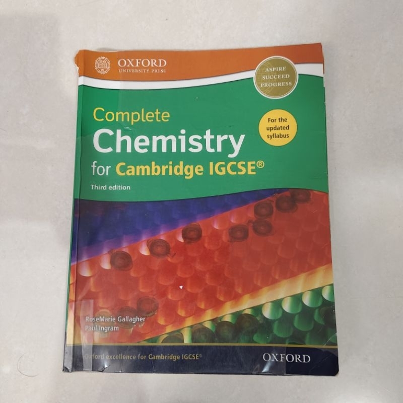 

Complete Chemistry for Cambridge IGCSE third edition textbook