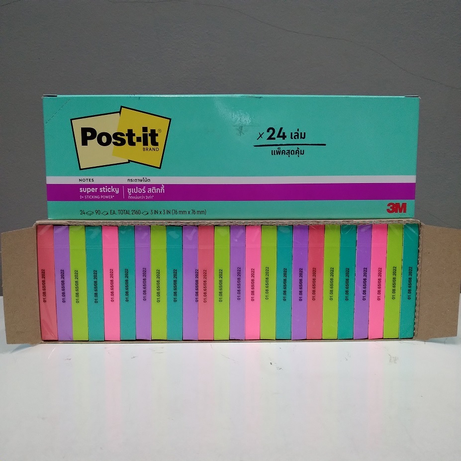 

3M Post It Super Sticky Notes 654-24SSMIA 3 inch x 3 inch