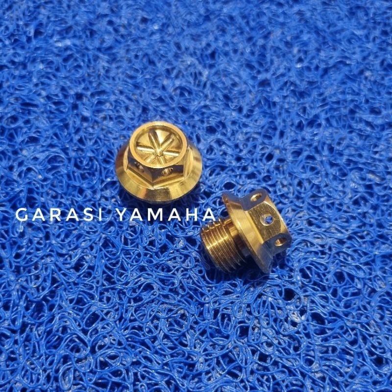Baut oli gardan atas probolt flower gold yamaha mio nouvo soul nmax dll tutup oli gardan yamaha baut