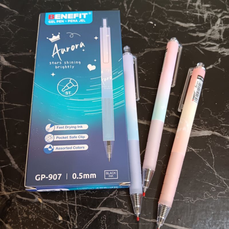 

12pcs bolpen Gel Pen Aurora 1pak