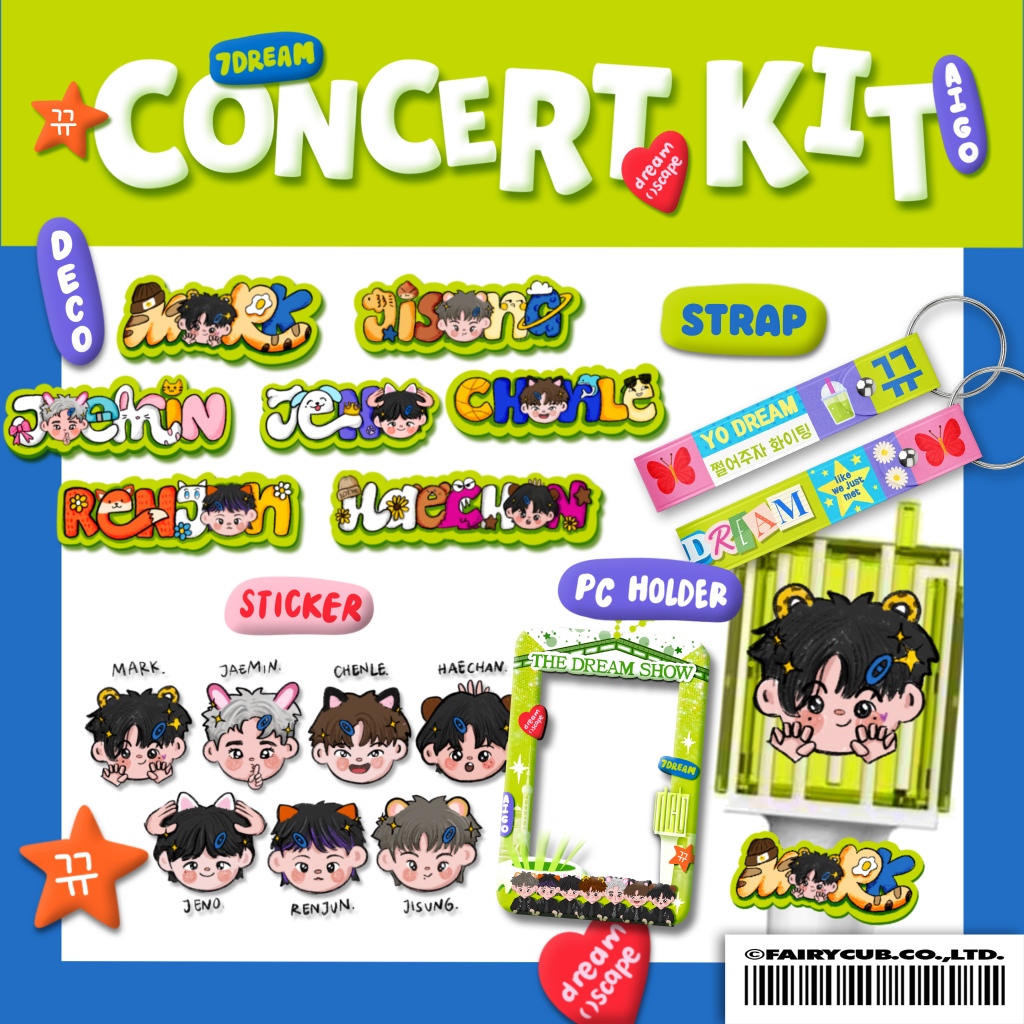 NCT Dream Concert Kit The Dream Show 3 [Lightstick Deco Charm, Sticker, Photocard Holder & Strap]