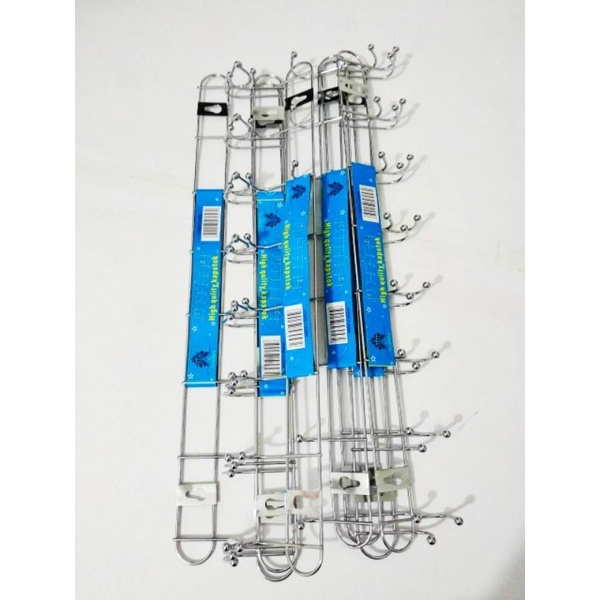 GANTUNGAN BAJU DINDING 10 KAIT GANTUNGAN STAINLESS KAPSTOK BESAR