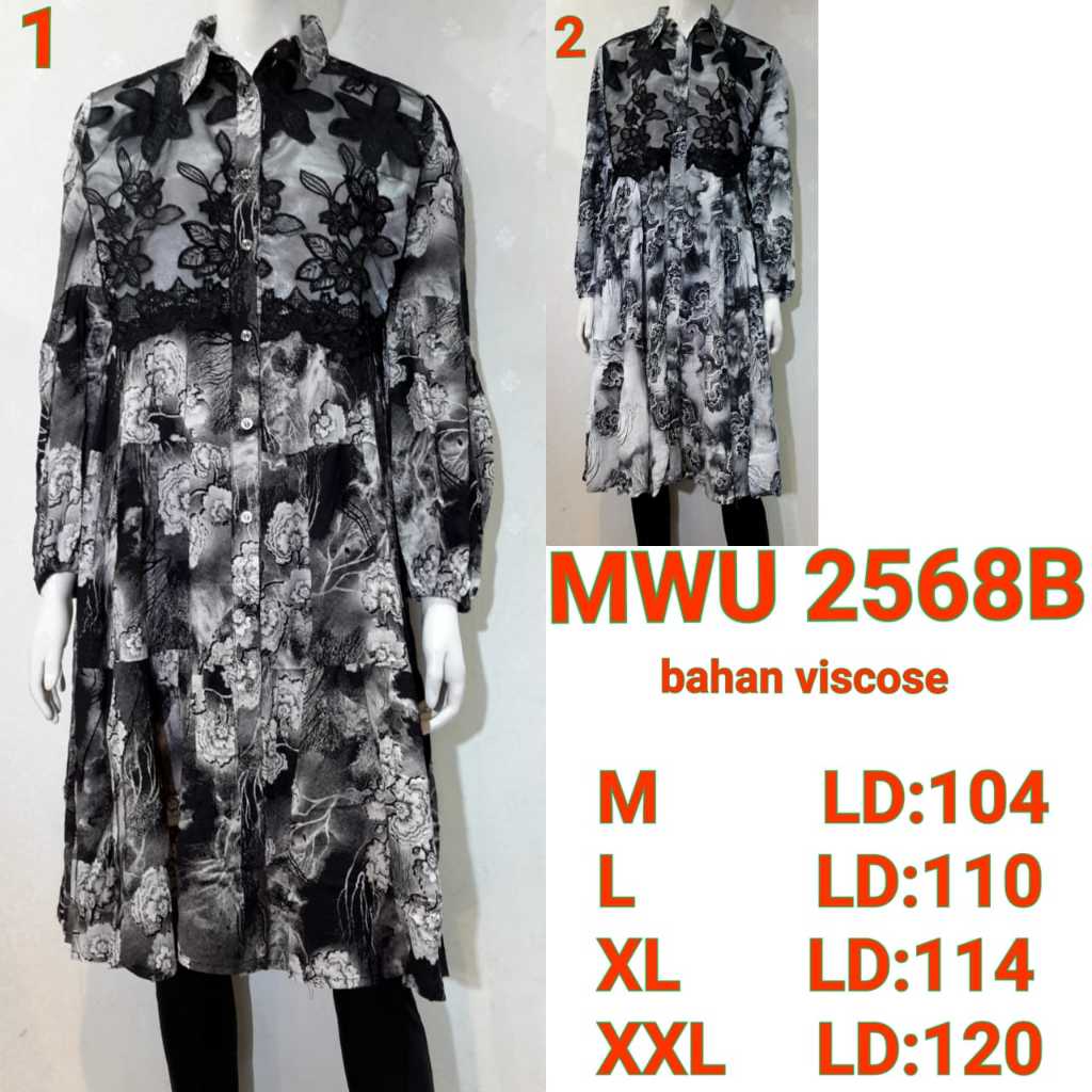 MWU Midi/ Tunik Katun Rayon Wanita 2568 B
