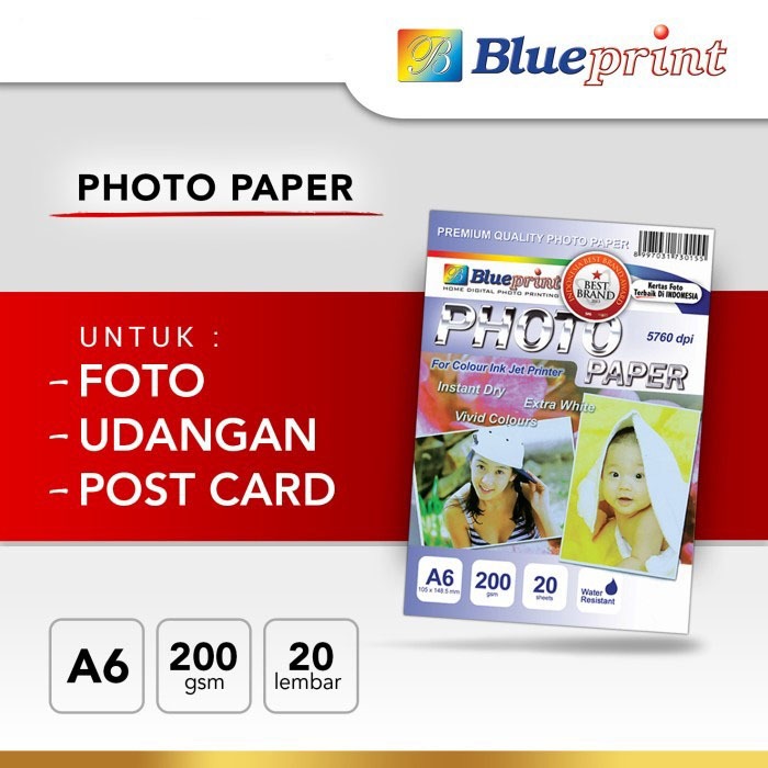 

Blueprint BP-GPA6200 Photo Paper A6