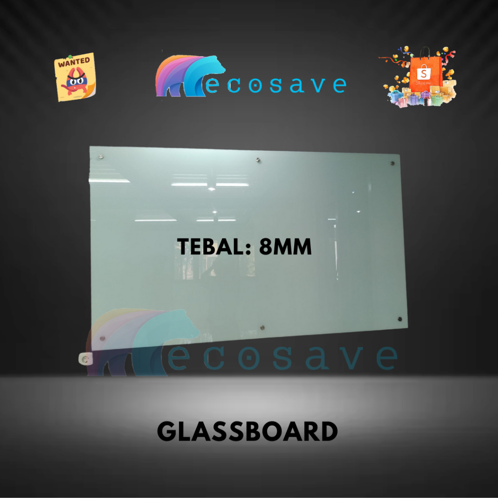 

Glassboard 8mm Papan Tulis Kaca Putih Tebal 8 mm Glass Board Whiteboard Kaca Gantung White Board Dinding 60x90 60x120 80x100 90x120 90x150 90x180 90x200 100x120 100x150 100x180 100x200 100x240 120x150 120x180 120x200 120x240 cm