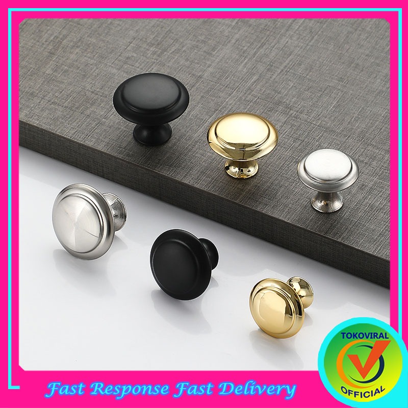 Knop Bulat Stainless / Handle Tarikan Laci Lemari Nakas / Pegangan Pintu Lemari Kitchen Set / Tarika