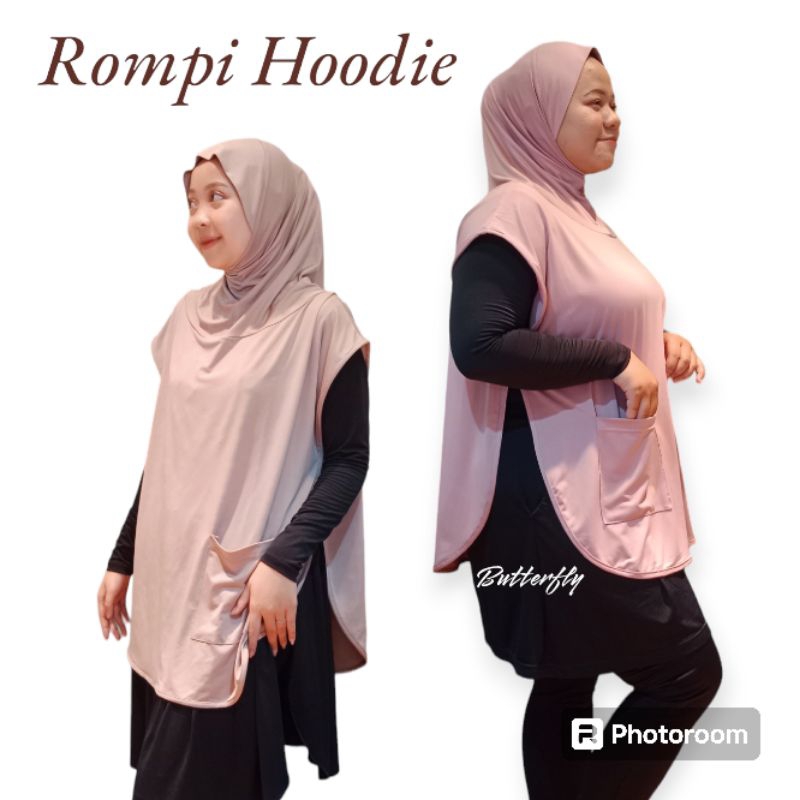 Rompi Olahraga Wanita Hijab Instan / Rompi Olahraga Hijab / Rompi Hijab Sporty Bahan Jersey - Butter
