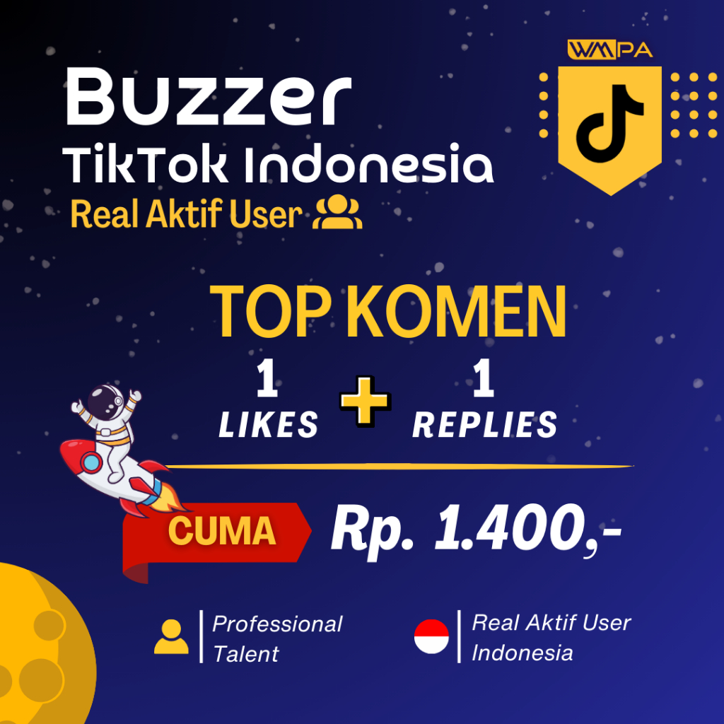 ᗯᗰᑭᗩ - TOP Komen Tiktok Like & Replies Real Aktif Indo Premium
