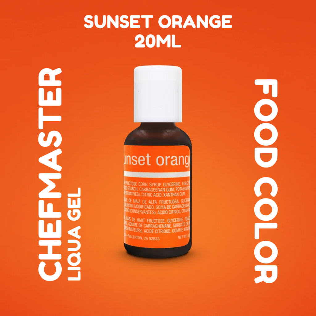 

Chefmaster Liqua Gel - Sunset Orange 20gr / Pewarna Makanan Kue