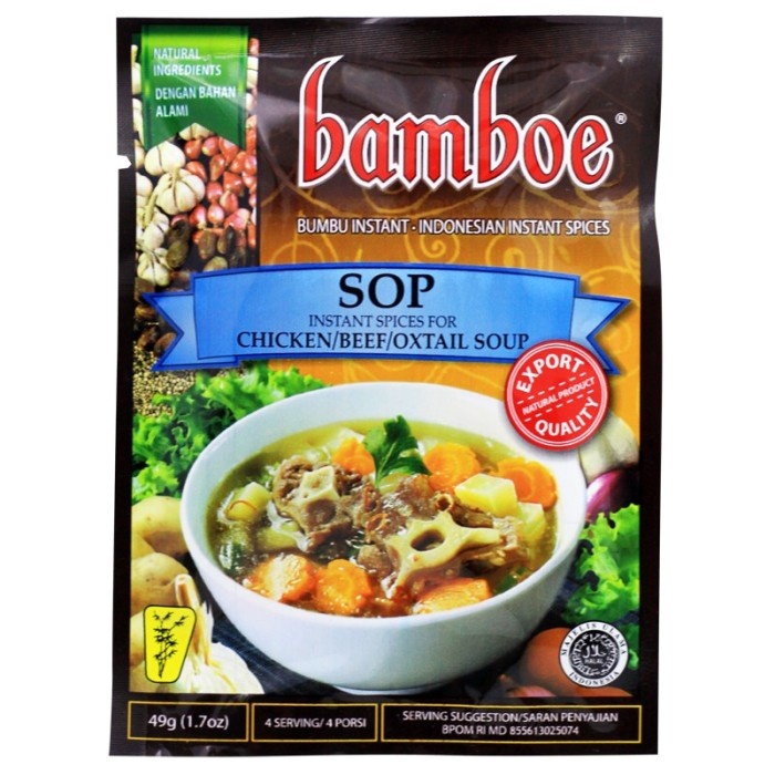

BUMBU INSTAN SOP BAMBOE EXPORT SOP 49G
