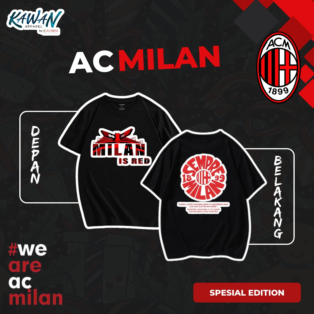Kaos AC Milan/Kaos Sepak Bola/AC Milan/Forza Milan