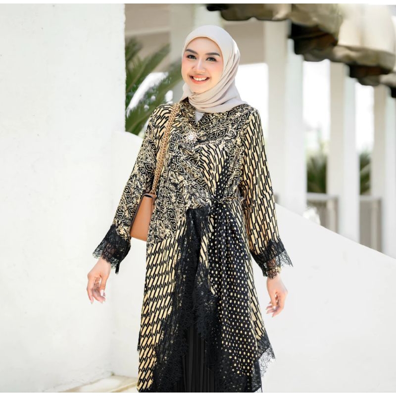 Lavania Black Gold Batik Wanita Modern Batik Wanita by Batikula