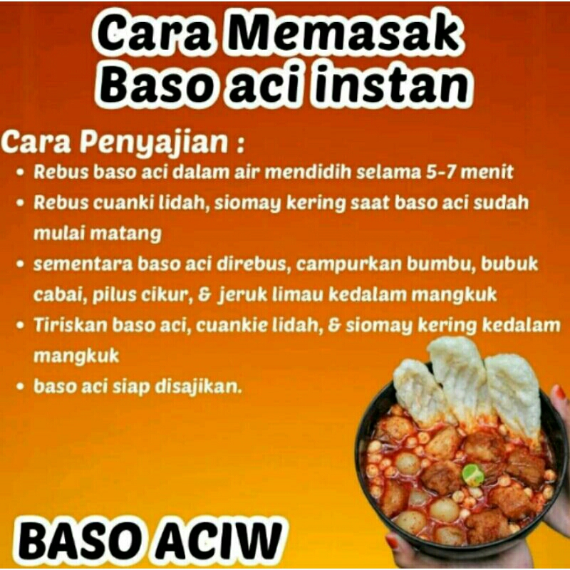 

baso aci jeletot suhah khas mom ara gurih pedas bikin ketagihan