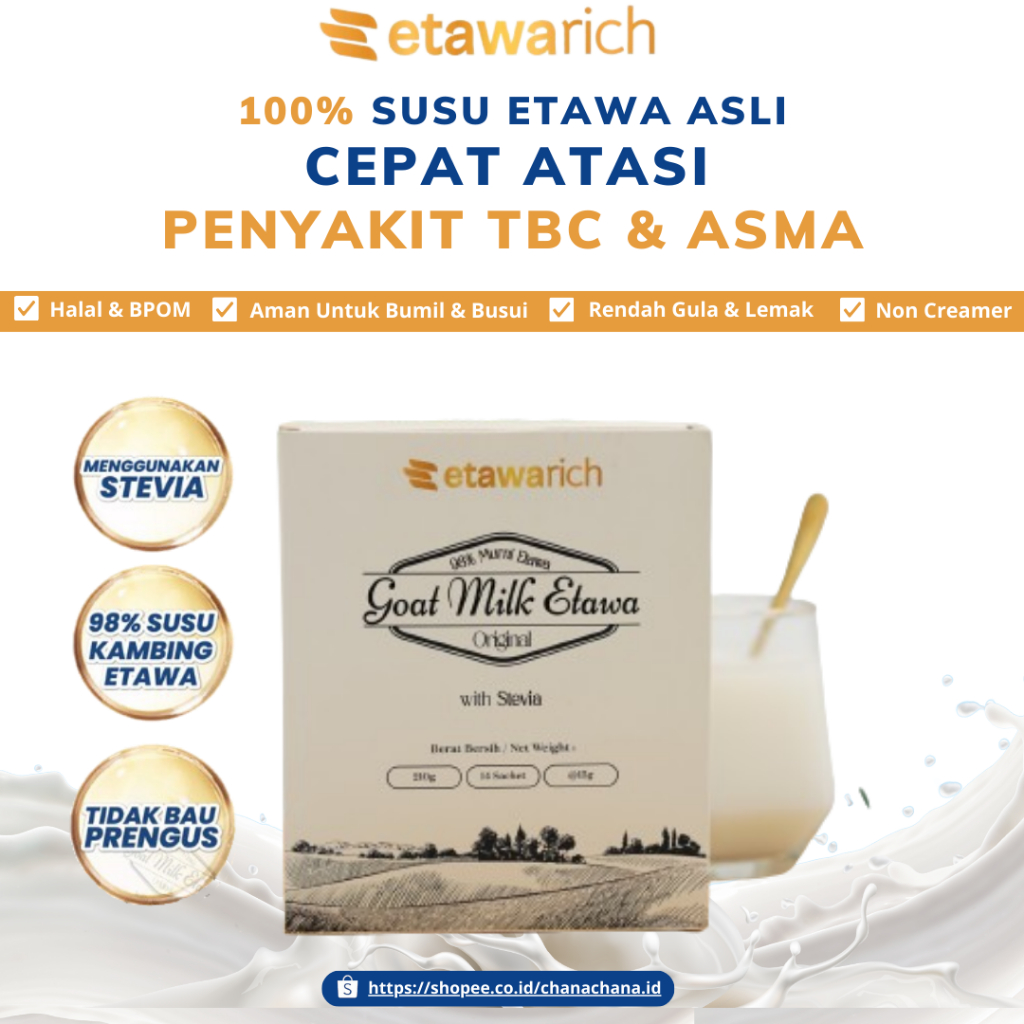 

Etawarich Susu Etawa Atasi penyakit TBC Mengatasi Asam Urat dan Asma Halal