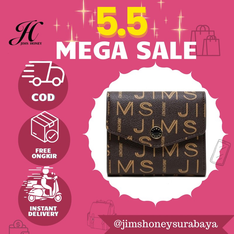 JIMS HONEY MANDY WALLET ( FREE EXSCLUSIVE BOX ) dompet lipat wanita kecil mini import korea fashion