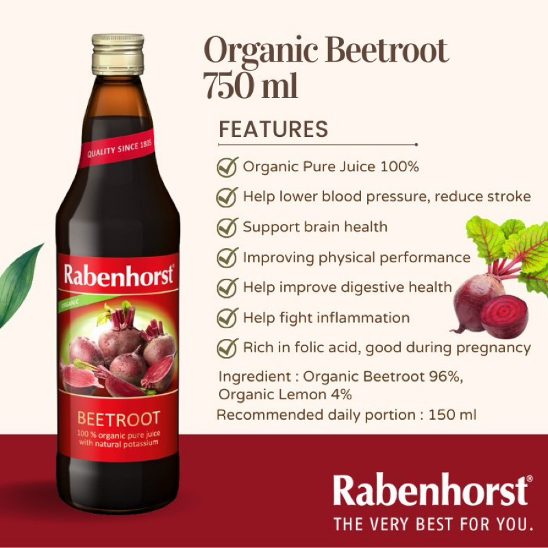 

RB Rabenhorst Pure Juice Organic 750ML - RabenHorst Inner Beauty