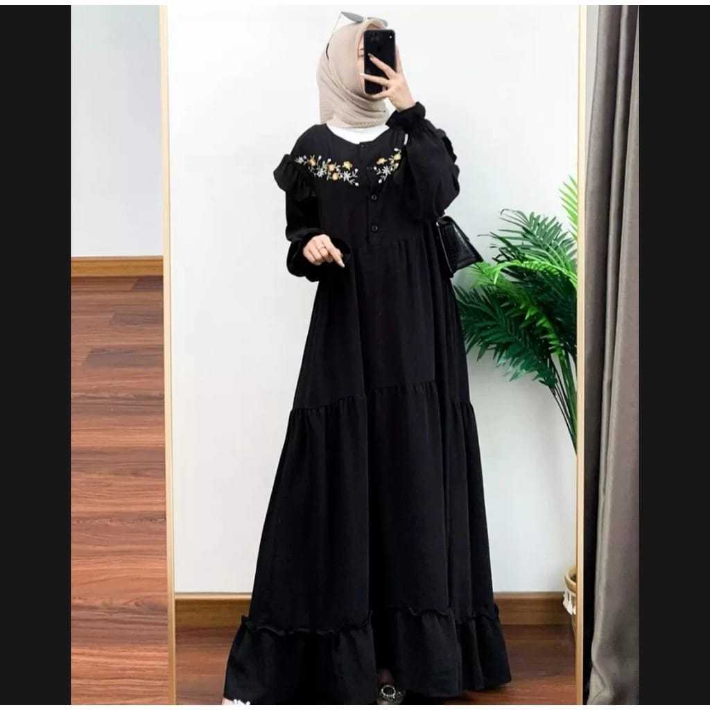 NABILA DRESS / GAMIS WANITA / GAMIS KONDANGAN BAHAN CRINKLE AIRFLOW