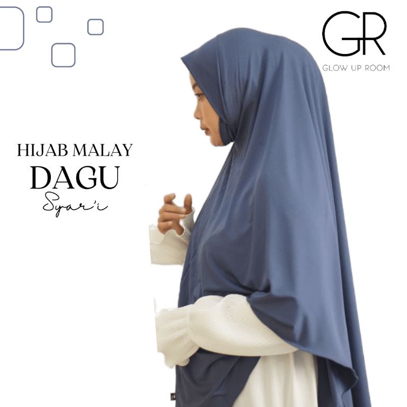 KODE X42Q Khimar Malaysia Hijab Dagu Size XL Syari Jersey Premium  Khimar instan Dagu Jumbo  Hijab J