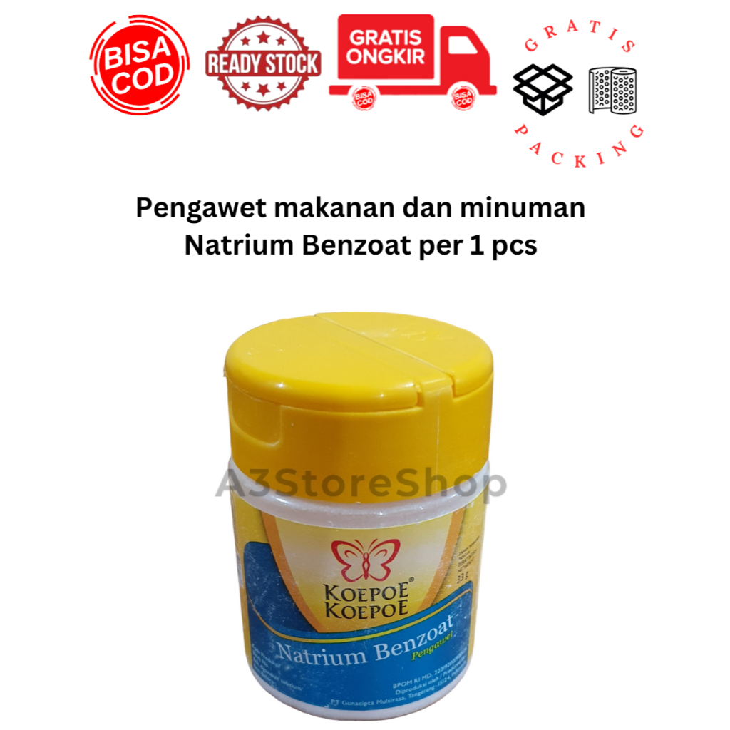 

Pengawet makanan dan minuman Natrium Benzoate 33 gr koepoe koepoe COD