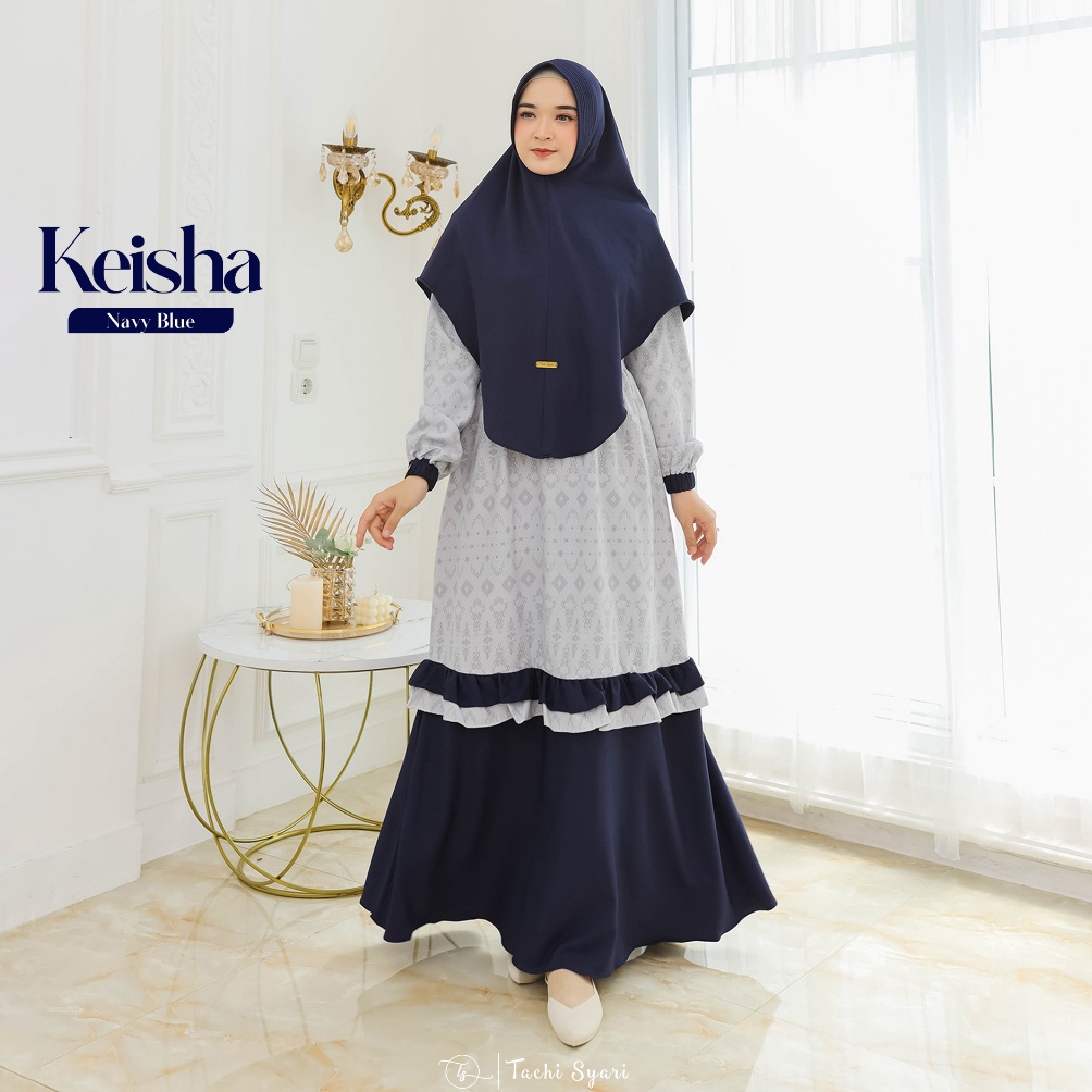 KODE G29Q Keisha Series By Tachi Syari  Gamis Set Khimar Dress Only