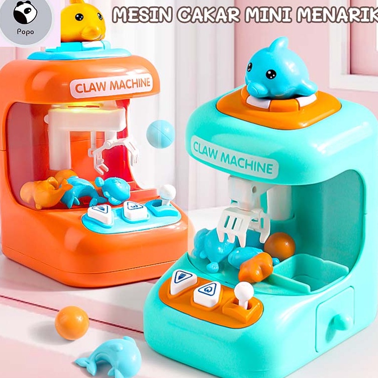 MENARIK Mainan Claw Machine Mini Mainan Capit Boneka Mesin Capit Boneka Doll Machine
