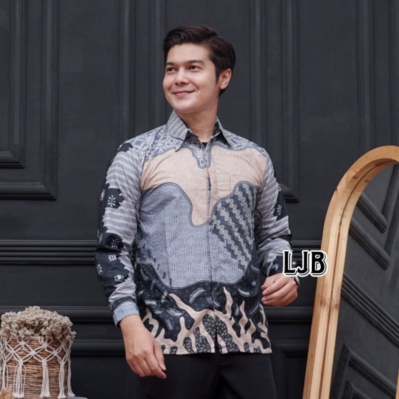 Kemeja Batik Pria // Kemeja Lengan Panjang // Batik Pekalongan // Printing Pabrik // mikro