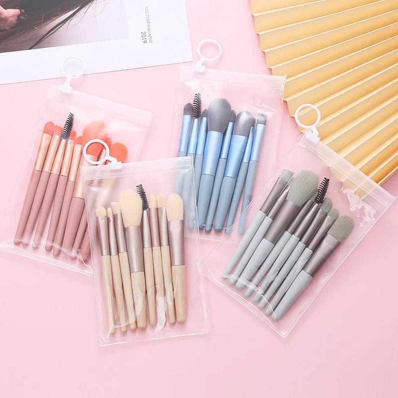 Acckini - Kuas Set Makeup / Kuas Set Travel / Alat Brush Makeup Halus / Brush Pouch Warna / Dandan C
