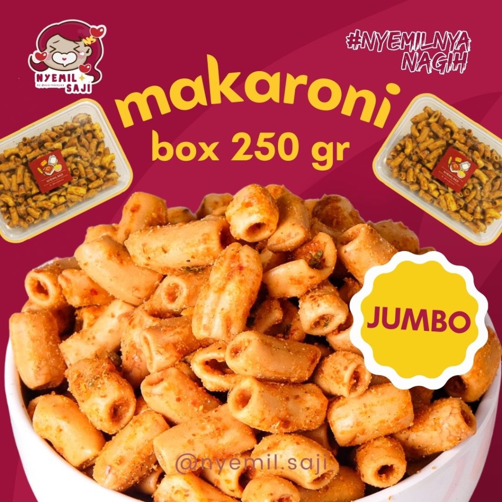 

BOX MAKARONI 250 GRAM NYEMILSAJI