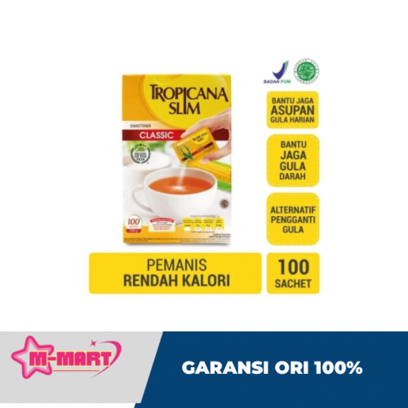 

Tropicana slim classic gula diet / diabetes rendah kalori isi 100