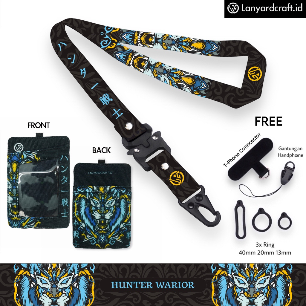 

LC.ID Lanyard Craft Hunter Warior V3 Gantungan Tali Holder Card Printing - Hunter Warior series