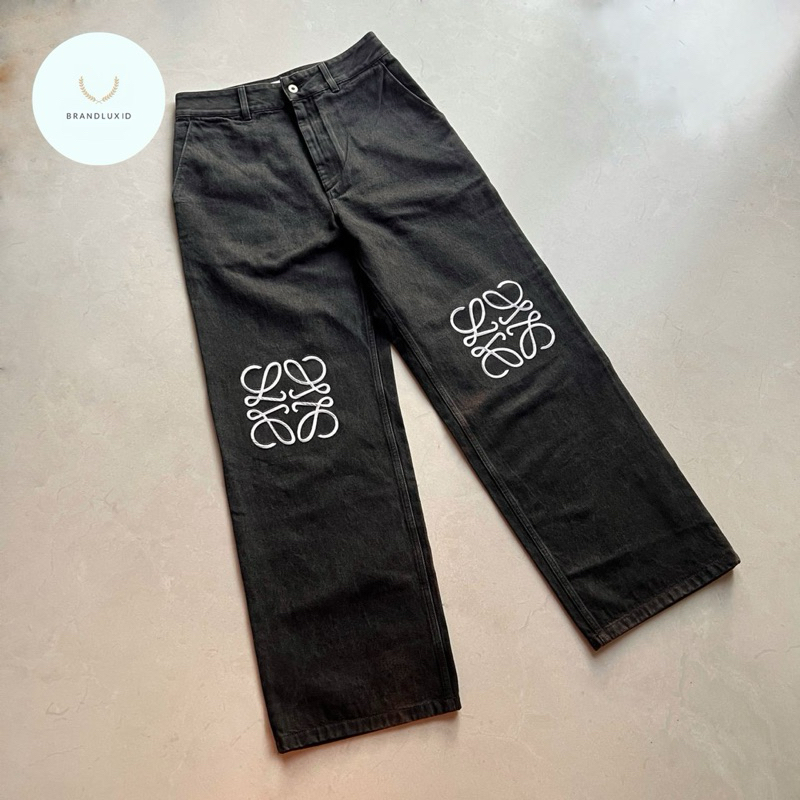 Loewe anagram baggy jeans in black washed