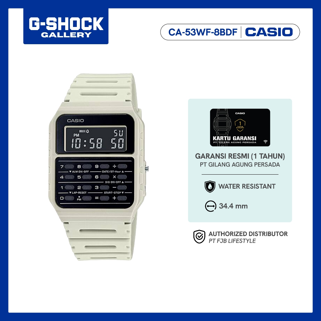 Casio Jam Tangan Pria CA-53WF-8BDF Databank Digital Dial Original