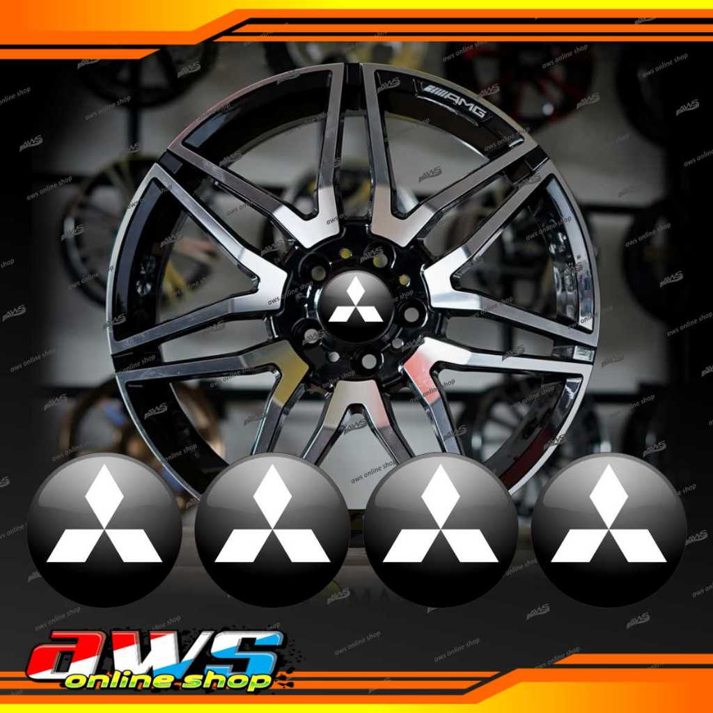 Sticker Emblem Timbul Dop Velg Mobil MITSUBISHI