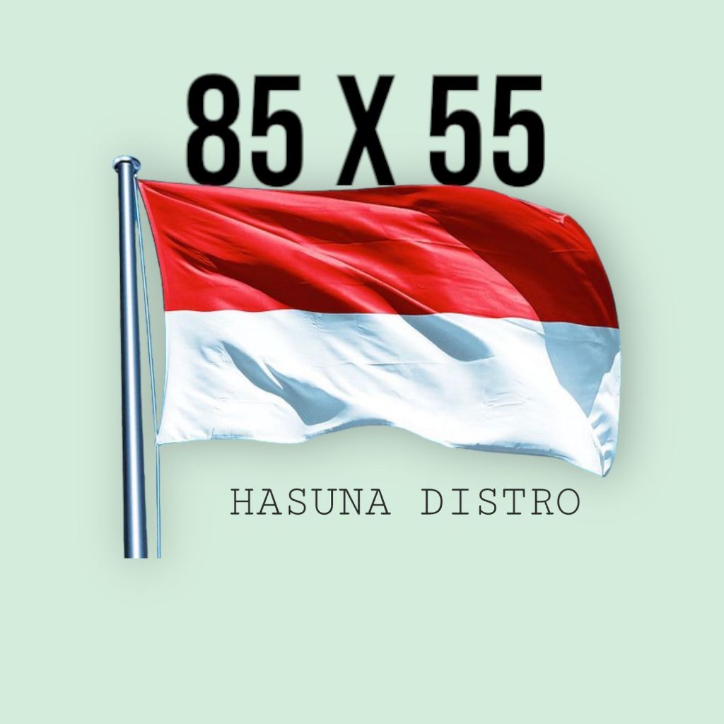 Bendera merah putih satin 85 x 55 cm riil ukuran bendera 17 agustus bendera kemerdekaan
