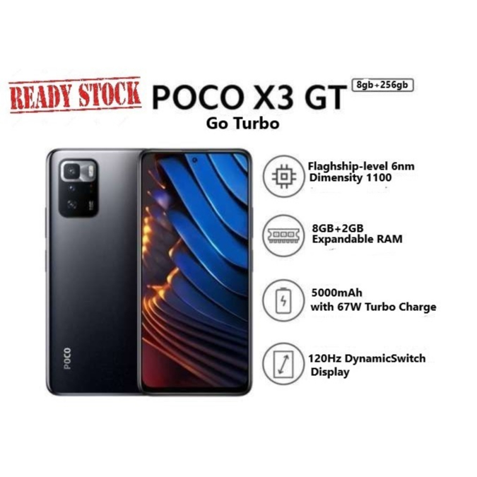 [TERBARU] XIAOMI POCO X3 GT RAM 8/256GB - BERGARANSI