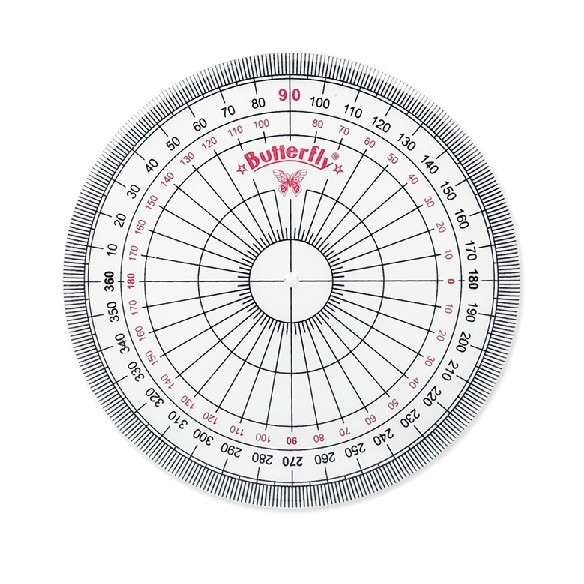 PROTRACTOR / BUSUR DERAJAT / BUSUR ACRYLIC / BUSUR BENING / BUSUR BUTTERFLY 360 DERAJAT 10 CM (360 /