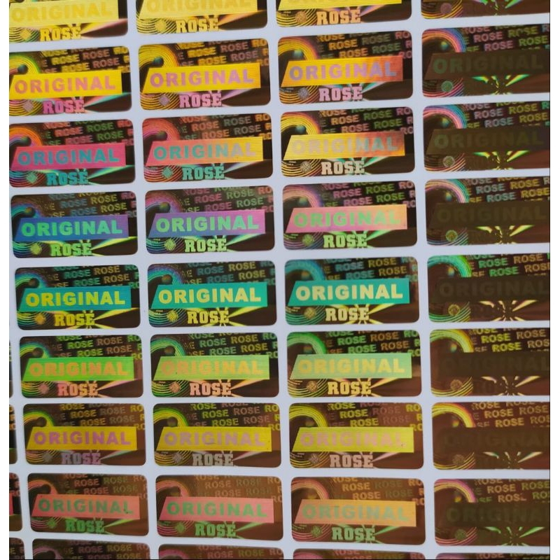 

stiker hologram original rose kotak gold