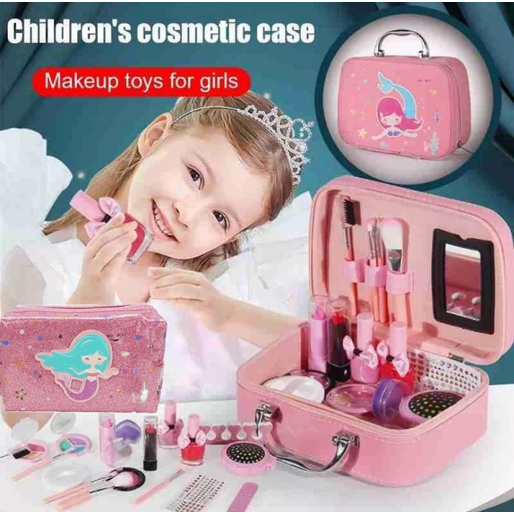 Mainan MakeUp Anak Perempuan Edukasi Dandan Dandanan Mekap Kosmetik Kado Ulang Tahun Cewek 3-7 Tahun