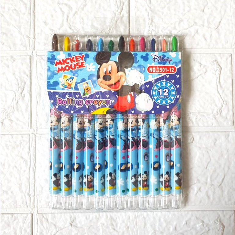 

Crayon Putar Panjang 12 Warna/Rolling Crayon/Oil Pastel