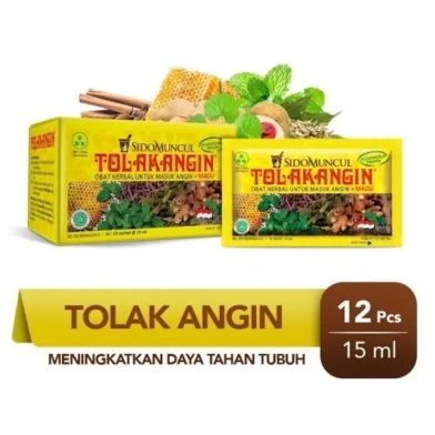 

Tolak Angin Cair Sido Muncul Dewasa 1 Box Isi 12 Sachet Uk Besar 15ml