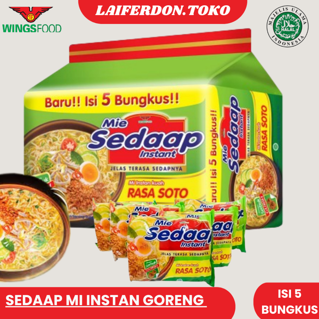 

Sedaap Mi Instan Soto 5 x 75 g Rasa soto