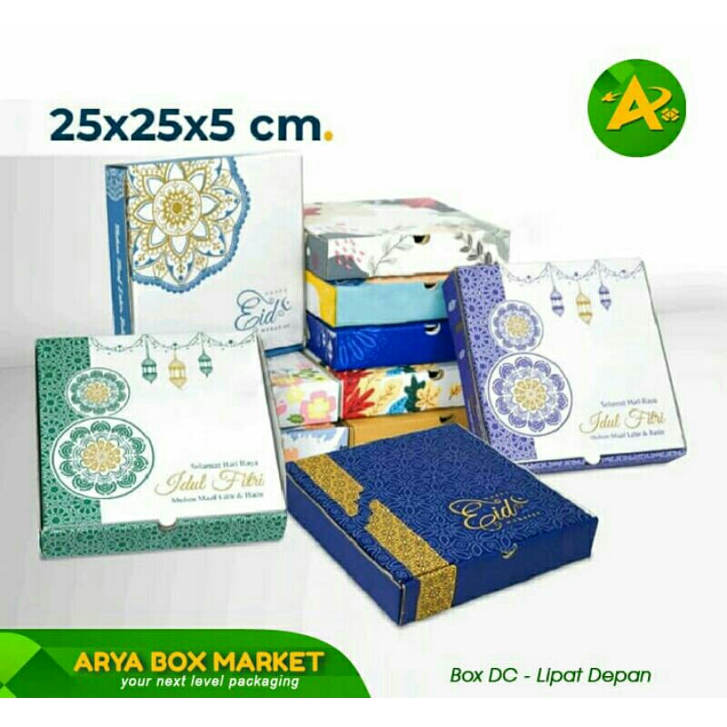 Box 25x25x5cm (Kuker Toples 250gr Isi 4)Kardus/Karton/Kue Kering/Hampers